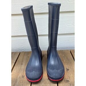 Servus Navy Blue Red Rubber Rain Boots Waterproof ASTM F2892-18 EH Womens 8